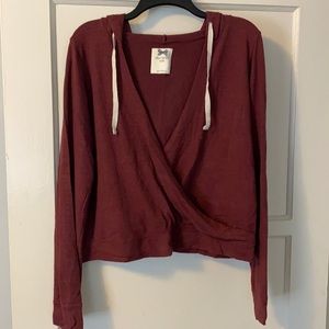 SOLD-Gilly Hicks Sleep Burgundy Pullover Hoodie